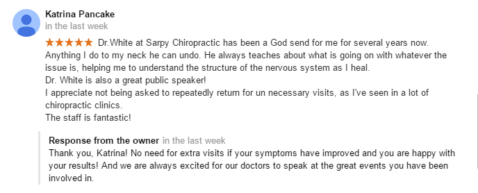 Chiropractic Papillion NE Testimonial 07