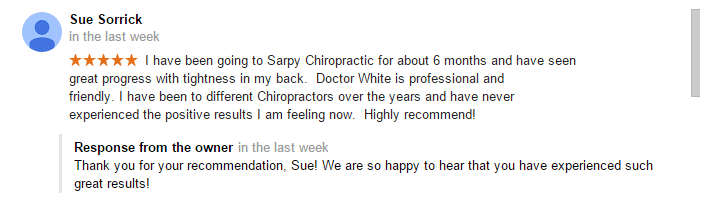 Chiropractic Papillion NE Testimonial 12