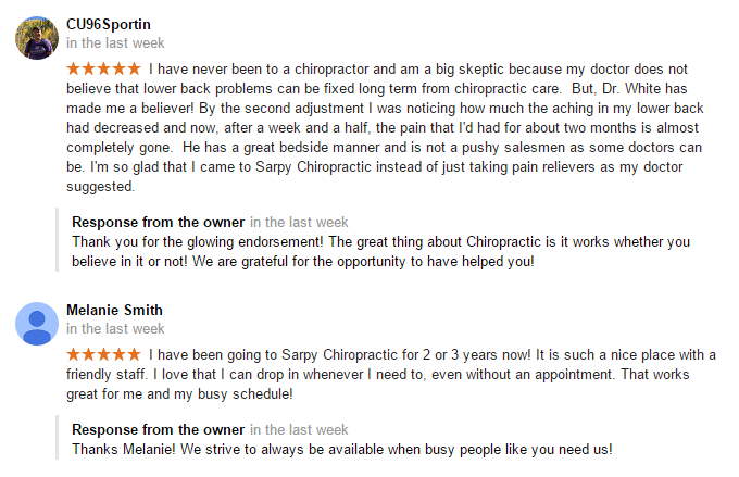 Chiropractic Papillion NE Testimonial 13