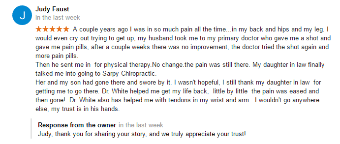 Chiropractic Papillion NE Testimonial 22