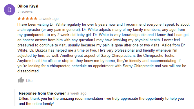 Chiropractic Papillion NE Testimonial 27